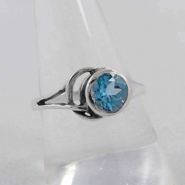 Blue Topaz Silver Ring