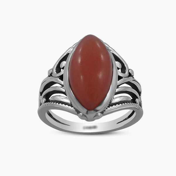 Pink Opal Silver Rings