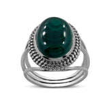 925 Sterling Silver Malachite Rings