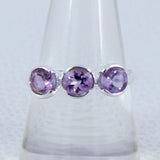 Natural Black Spinel Silver Rings