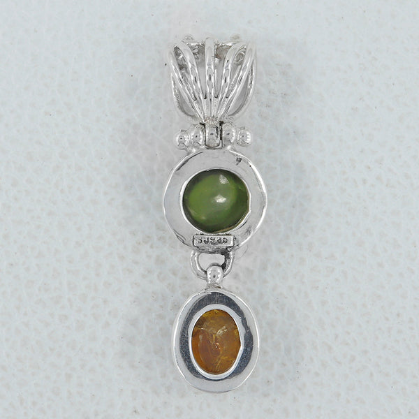 925 Silver Multi Tourmaline Pendants