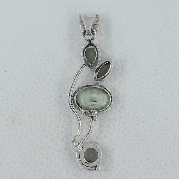 925 Silver Green Amethyst Pendants