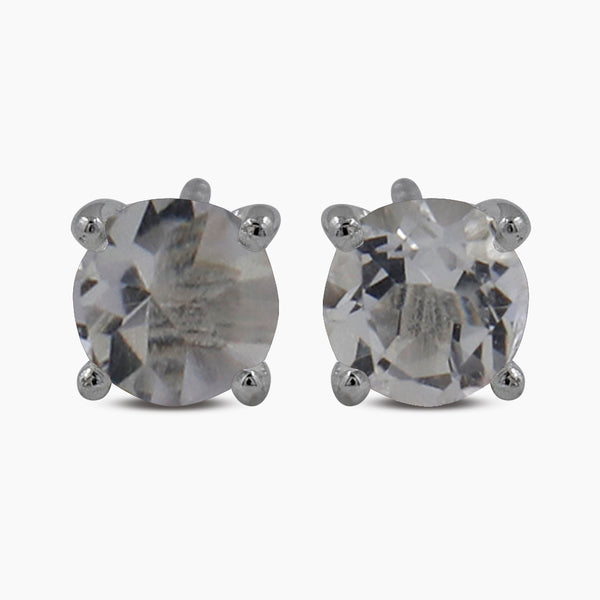 Crystal Silver Studs Earrings