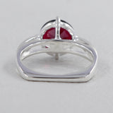 Natural Garnet Silver Rings