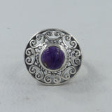 Siberian Charoite Silver Ring