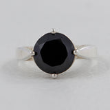 Natural Garnet Silver Rings
