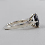 Natural Garnet Silver Rings