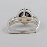 Natural Garnet Silver Rings
