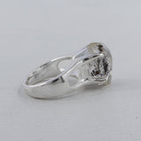 Raw Herkimer Quartz Silver Rings