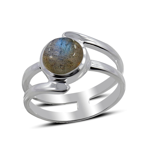 Rainbow Moonstone Silver Rings