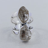 Herkimer Quartz  Silver Ring