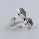 Herkimer Quartz  Silver Ring