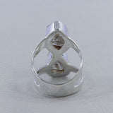 Herkimer Quartz  Silver Ring