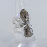 Herkimer Quartz  Silver Ring