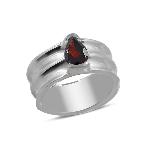 Garnet Silver Rings