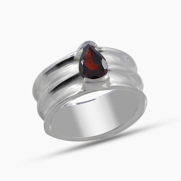Garnet Silver Rings