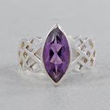 Amethyst Silver Rings