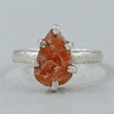 Raw Iolite Silver Ring