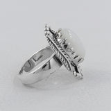 Natural Rose Quartz Silver Rings