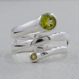 925 Sterling Silver Peridot Rings