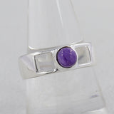 Rainbow Moonstone Silver Ring