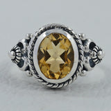 925 Sterling Silver Citrine Rings