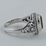 925 Sterling Silver Citrine Rings