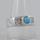 Rainbow Moonstone Silver Ring