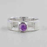 Rainbow Moonstone Silver Ring