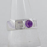 Rainbow Moonstone Silver Ring