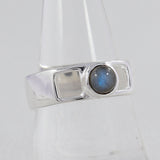 Rainbow Moonstone Silver Ring