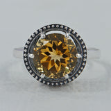 925 Sterling Silver Citrine Rings
