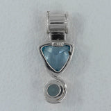 925 Sterling Silver Blue Topaz Pendants