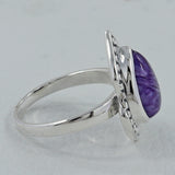 925 Sterling Silver Charoite Ring