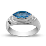 Amethyst Marquise cut Silver Ring