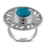 Mexican Turquoise Silver Rings