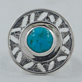 Mexican Turquoise Silver Rings