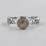 925 Silver Green Amethyst Ring