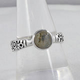 925 Silver Green Amethyst Ring