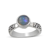 925 Silver Green Amethyst Ring