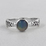 925 Silver Green Amethyst Ring