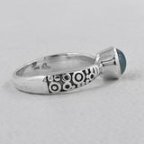 925 Silver Green Amethyst Ring