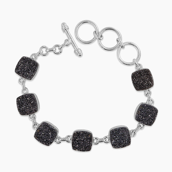925 Silver Titanium Druzy Bracelets