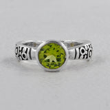 925 Silver Green Amethyst Ring