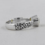 925 Silver Green Amethyst Ring