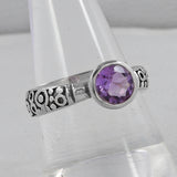 925 Silver Green Amethyst Ring