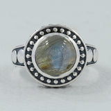 925 Silver Labradorite Rings