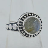 925 Silver Labradorite Rings