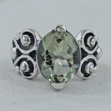 Natural Black Onyx Silver Rings