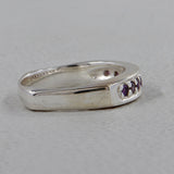 Natural Amethyst Silver Rings